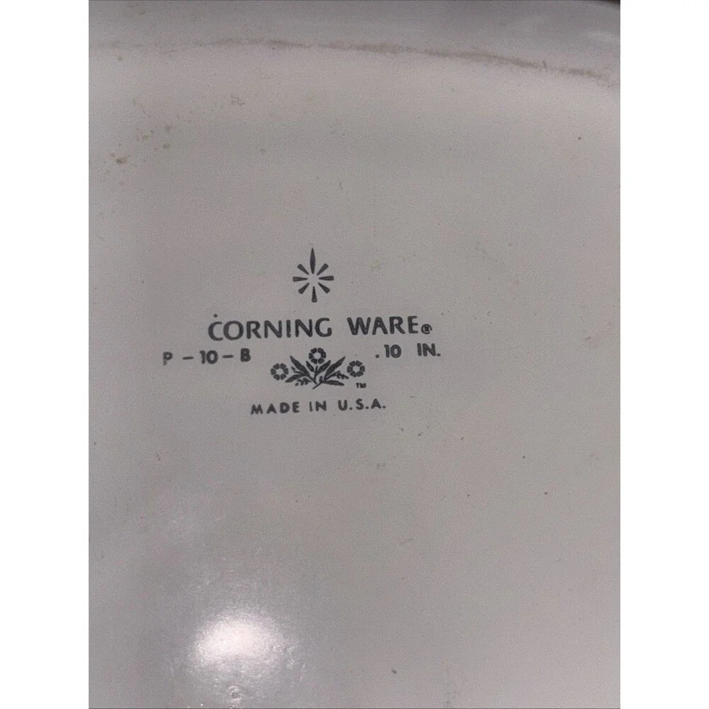 Corningware Blue Cornflower Vtg 10in Casserole Dish With Lid And 1 Qt -no Lid